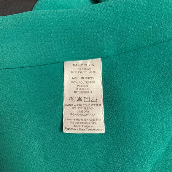 Naked Zebra Womens Off the Shoulder Sleeveless Blouse - Picture 11 of 16